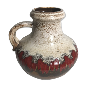 Old Scheurich glazed ceramic jug, 70's