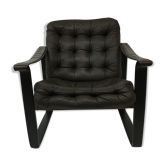 Fauteuil lounge safari au design du milieu du siècle, par Oy Bj Dahlqvist ab, Finlande des années 1970