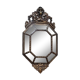 Old octagonal mirror with brass glazing beads