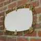Miroir ovale années 50 en laiton - 38x69cm