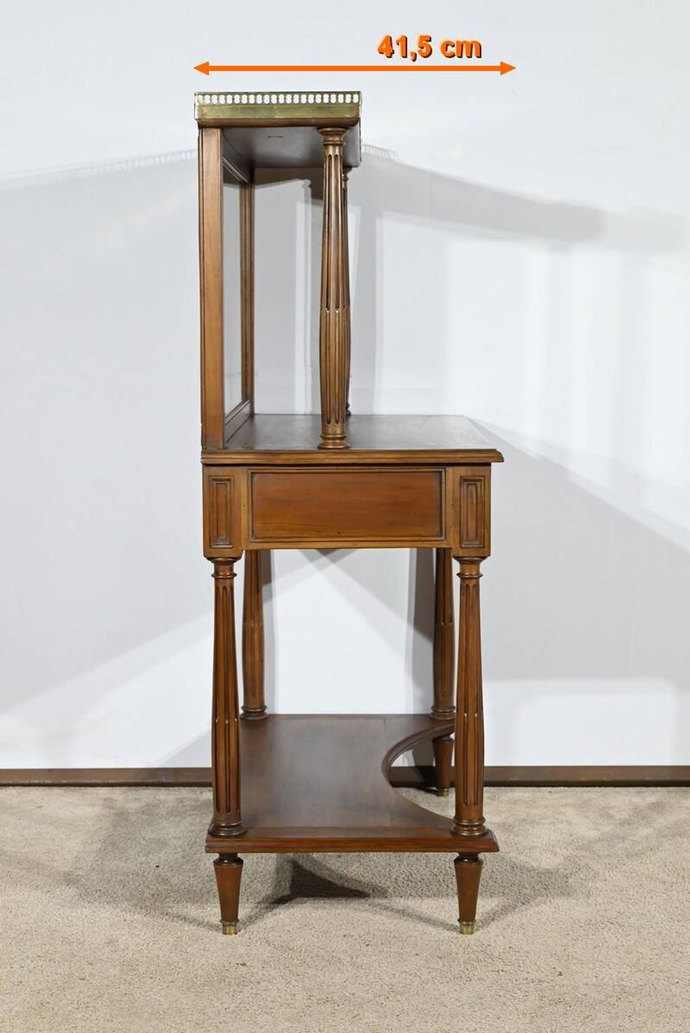 Table console en merisier, style Louis XVI, fin XIXème