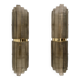 Pair of Large Art Deco Style Murano Glass Textured Wall Sconces