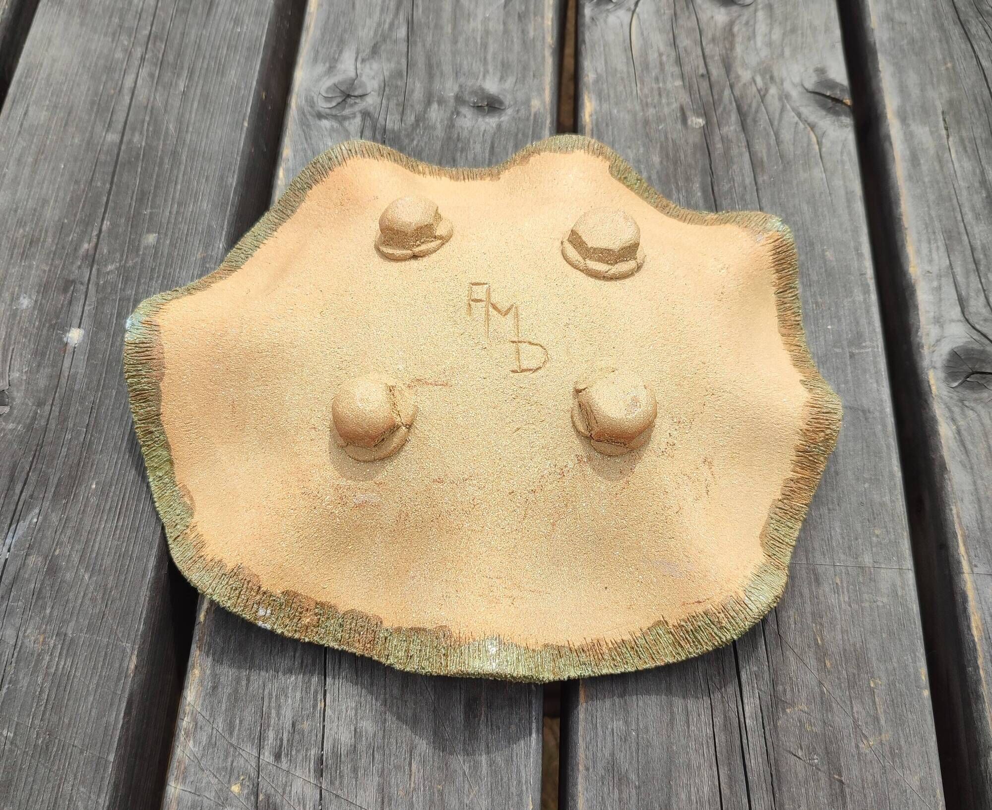 Handmade ceramic art catchall dish