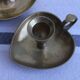 Set of 2 brass candle holders