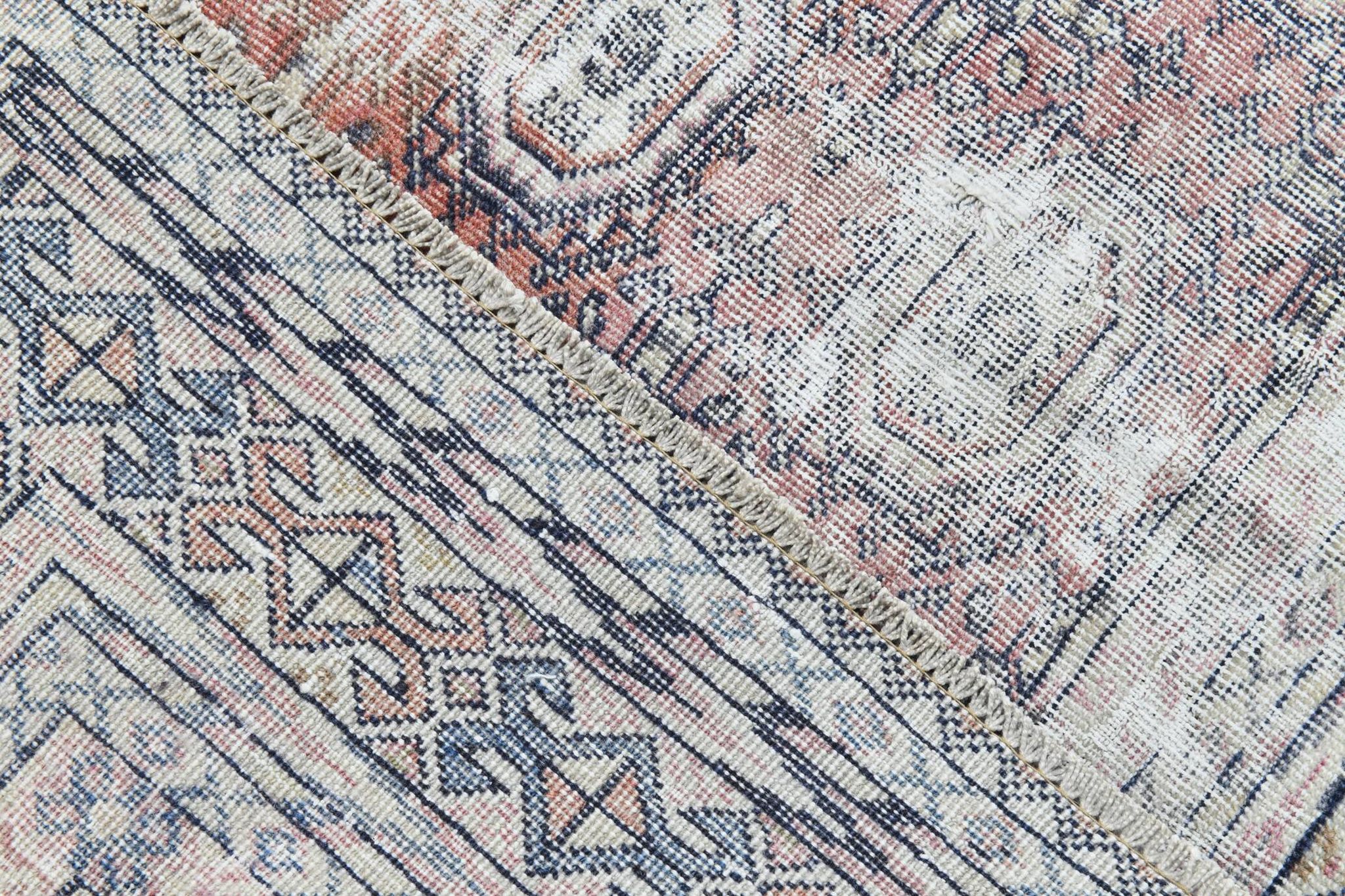 Tapis persan classique rouge et bleu