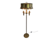 Brass floor lamp with a brass shade. Attributed to Maison Charles
