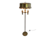 Brass floor lamp with a brass shade. Attributed to Maison Charles