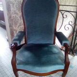 Voltaire armchair with a rack mechanism