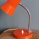 Lampe de bureau flexible années 70 orange