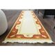 1970s Vintage Turkish Oushak Handmade Wool Cotton Beige Runner Rug 73x289