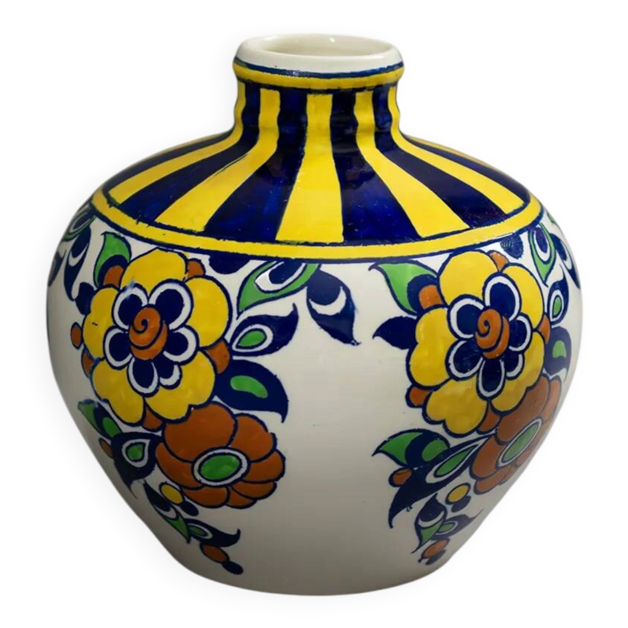 Art Deco vase by Charles Catteau for Boch Frères Keramis (D.1049)