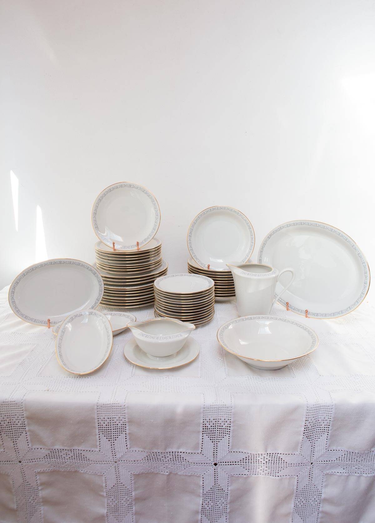Vaisselle en porcelaine suédoise hackefors / hutschenreuther neuve (54 pcs)
