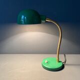 Lampe ancienne en métal émaillé vert, 1940
