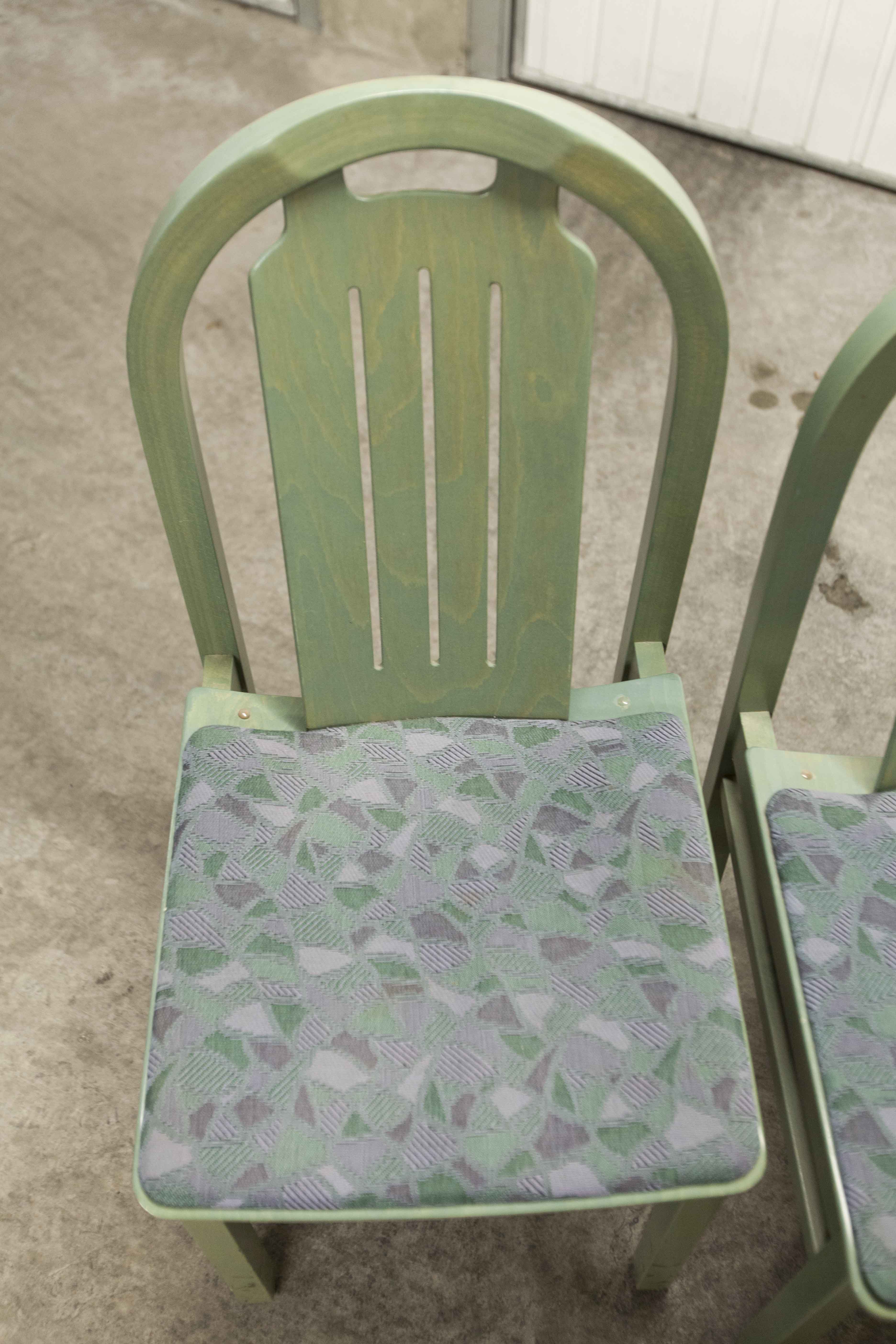 3 Baumann Argos chairs green 1990