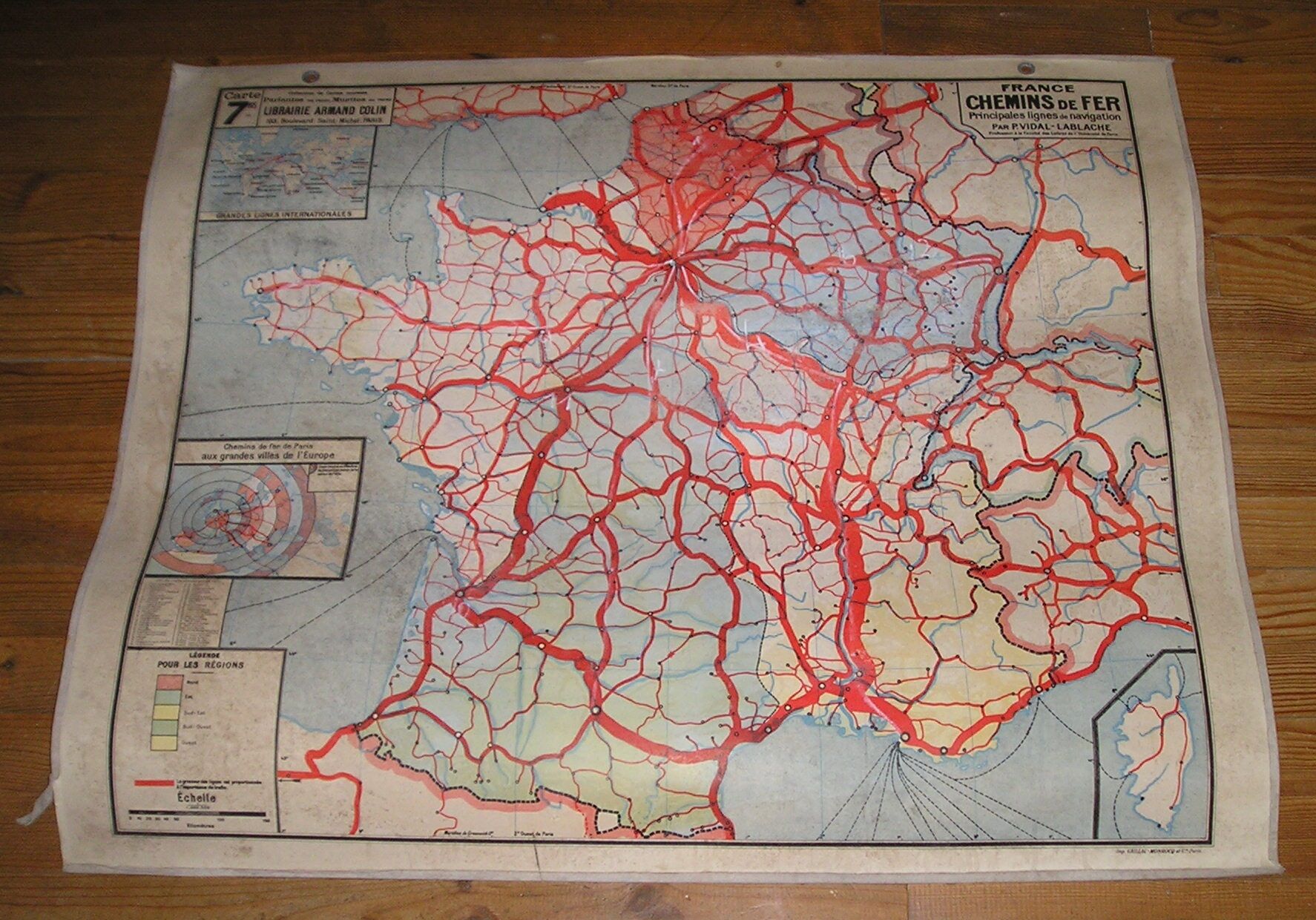 Old School Map Vidal Lablache No.7 and 7bis, Railways