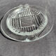 2 art deco glass ashtrays