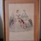 Set of 2 golden frames old engraving "Petit courier des Dames" "journal des Demoiselles"