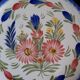 Ancienne assiette plate faïence hb quimper peint main décor floral