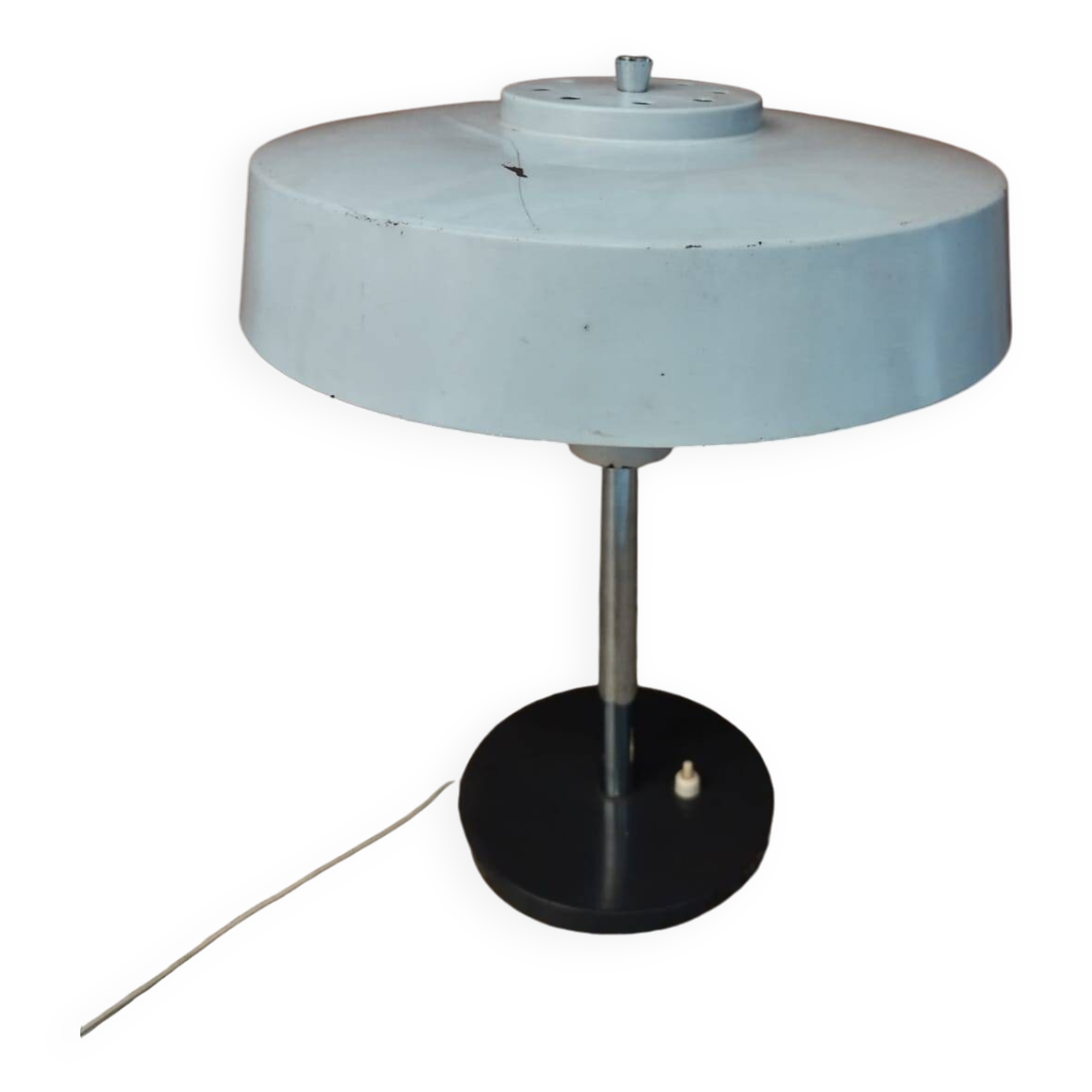 Vintage gray lamp, industrial style, 50s-60s