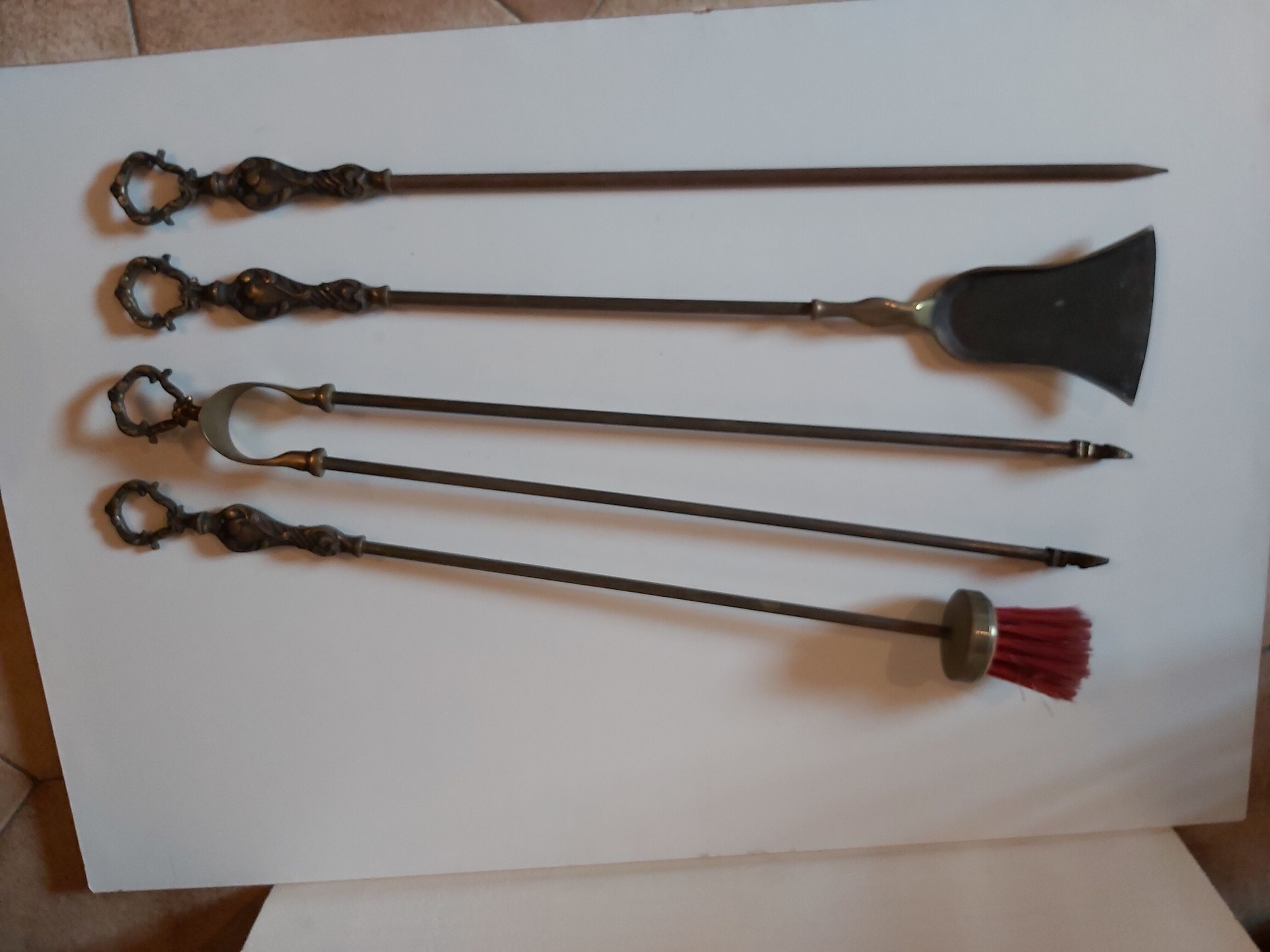 Bronze fireplace servant