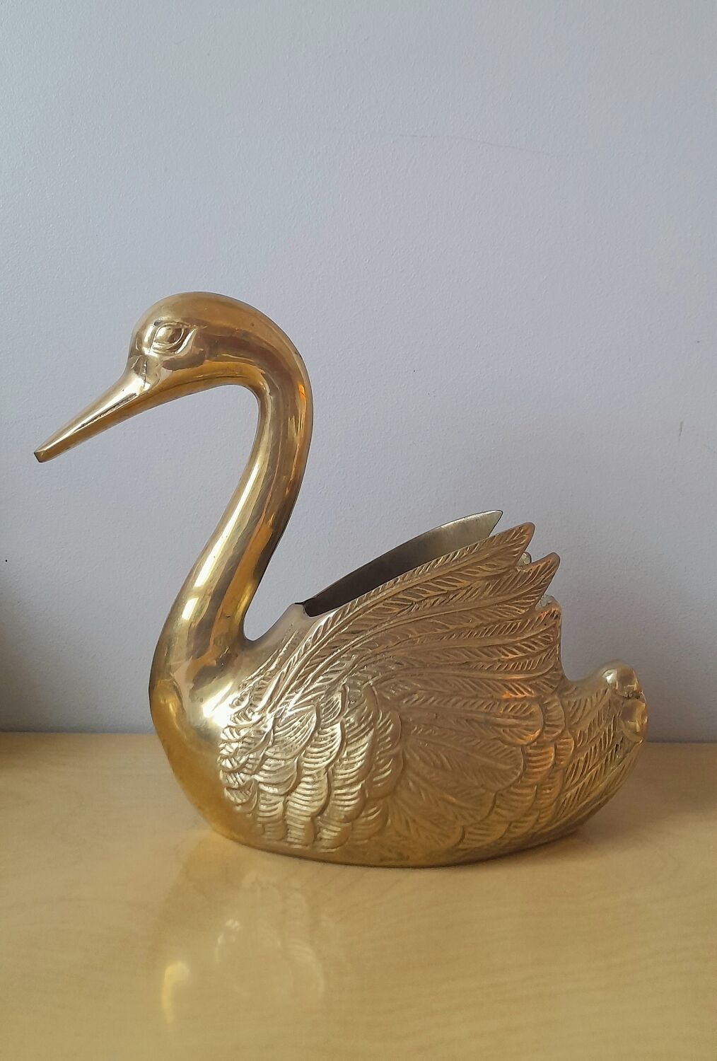 Brass swan 70s