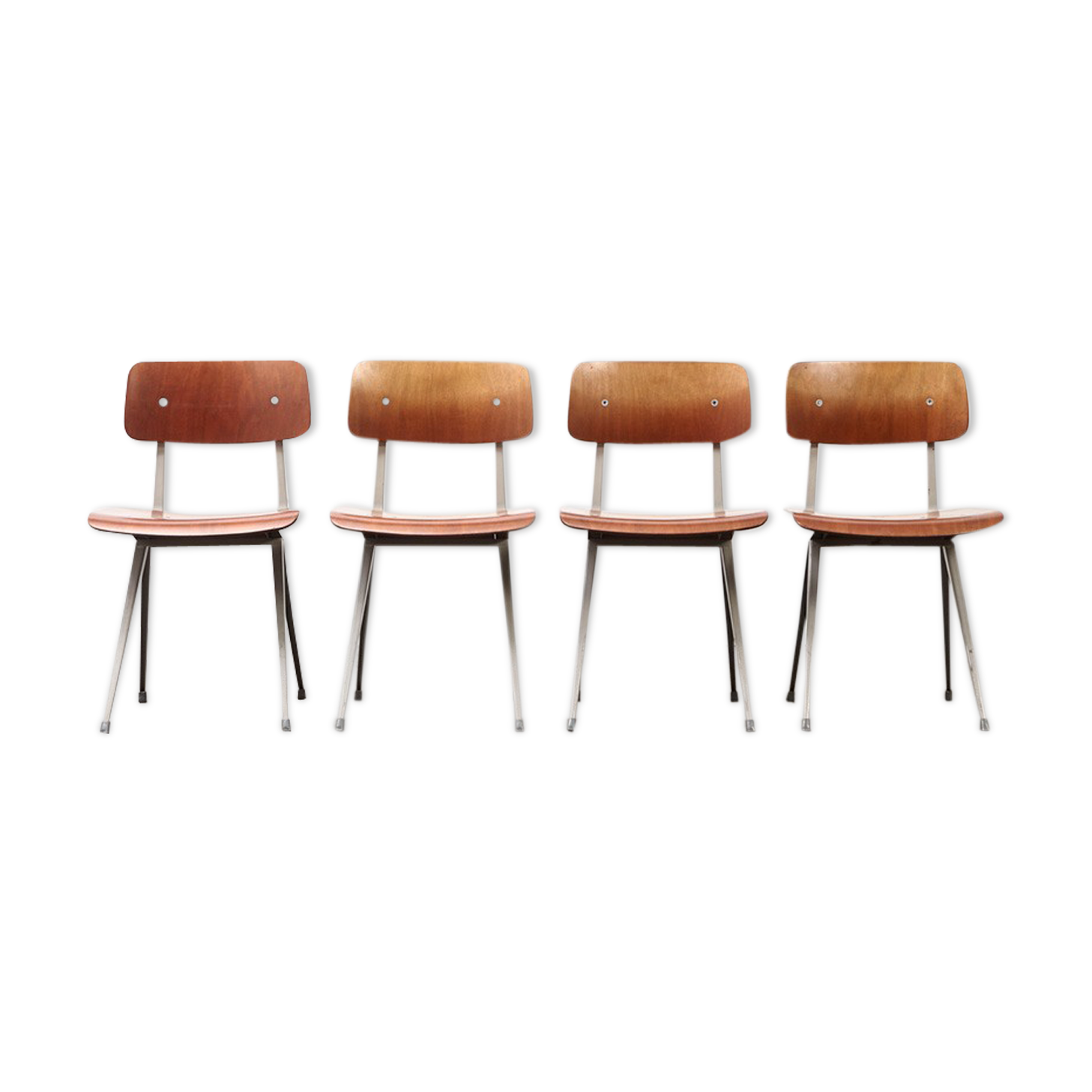 Set of 4 Result chairs 1st Edition by Friso Kramer for Ahrend de Cirkel 1958