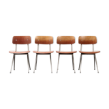 Set of 4 Result chairs 1st Edition by Friso Kramer for Ahrend de Cirkel 1958