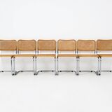Set of 6 B32 model dining chairs by Marcel Breuer.
