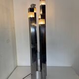 Mid-Century Modernist Italian Architectural Sciolari Cubic Floor Lamp by G