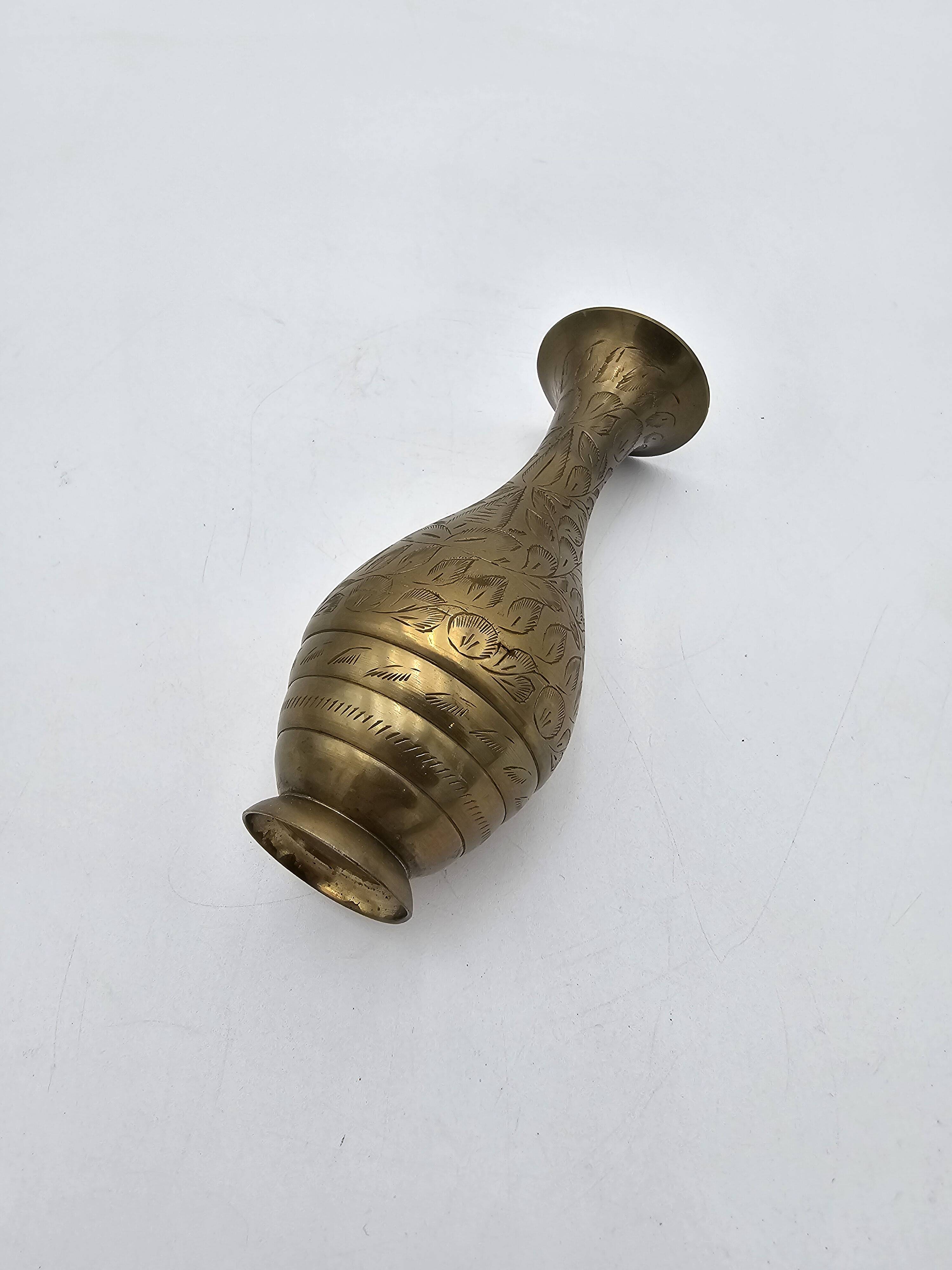 Indian vase with flower decoration