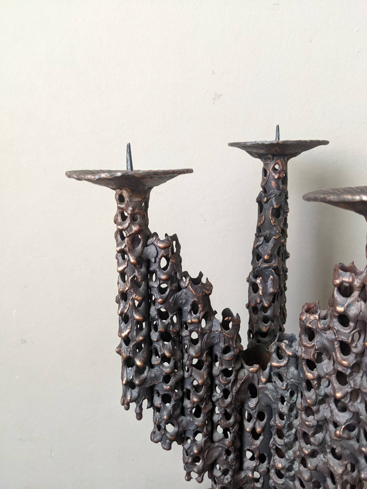 Brutalist modern artisanal chandelier design