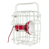 Lampe vintage Ikea PS 2017 - Design de Matali Crasset - Sans fil pour intérieur et extérieur - Acier thermolaqué blanc rouge - Italie années 2000