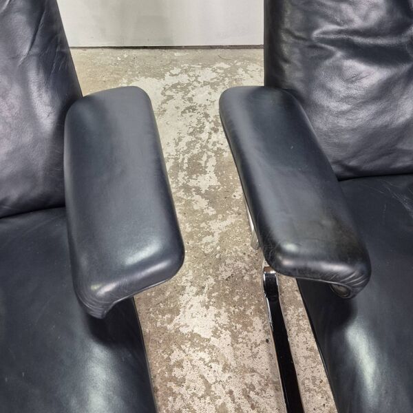 Fixez le prix ! Fauteuils lounge De Sede DS-2030 2x + ottoman, vintage.