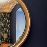 Backlit mirror designed by Gio Ponti in wood and lacquer. Italy, 1970s.