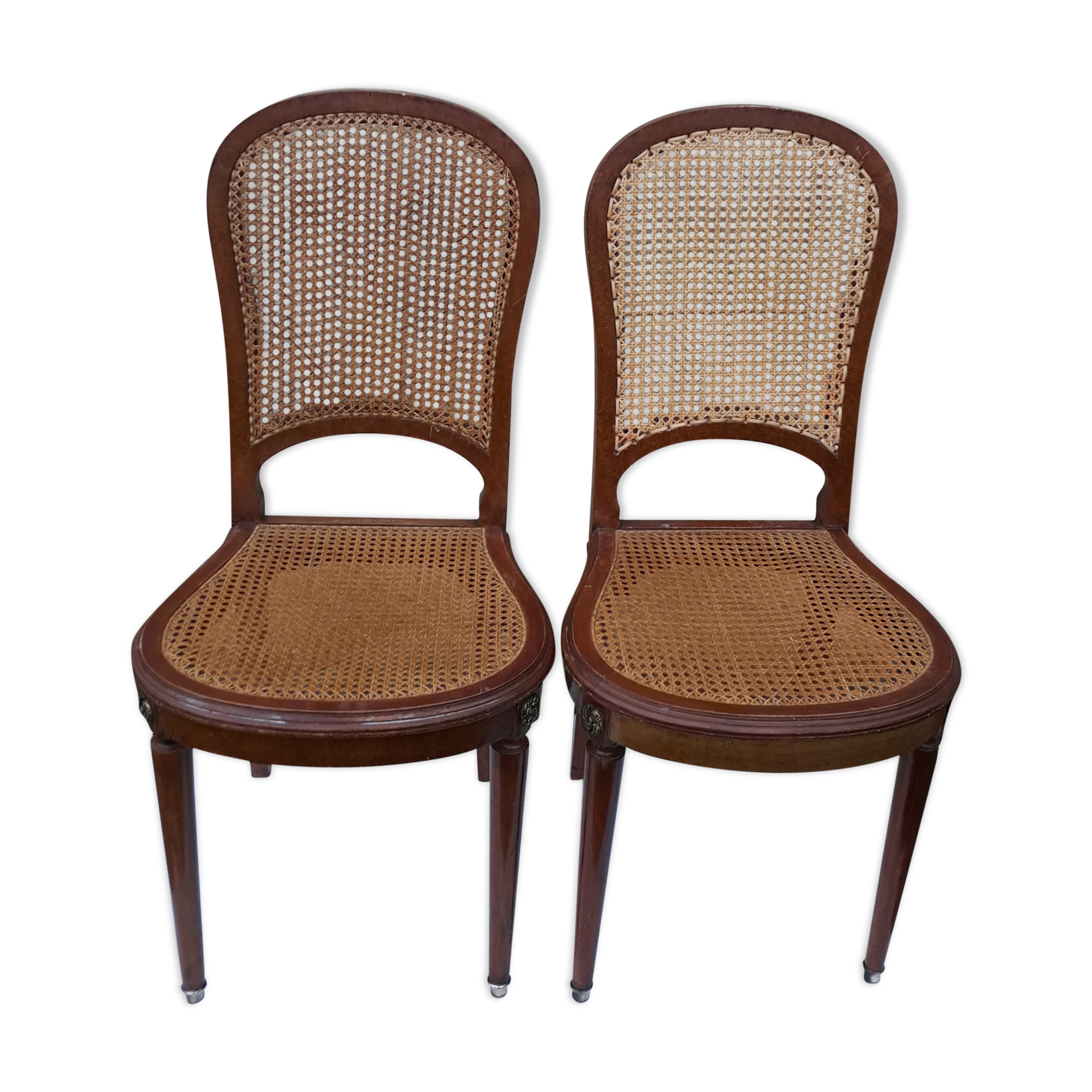 Lot  de 2 chaises style louis XVI