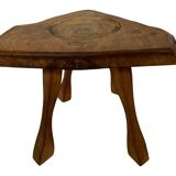 Vintage wooden side table  natural design small table