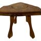 Vintage wooden side table  natural design small table