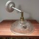 Applique murale inclinable globe fleurs Art Déco