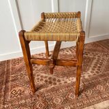1960s woven seat stool