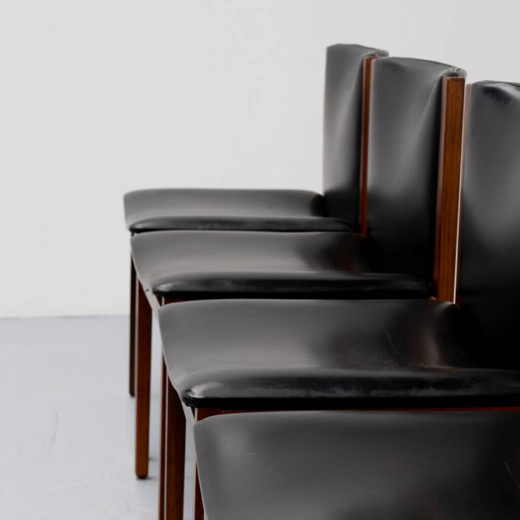 Italian Dining chair set by Tito Agnoli