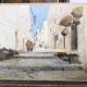 Vintage Orientalist painting – alley in the Maghreb – oil on canvas signed E