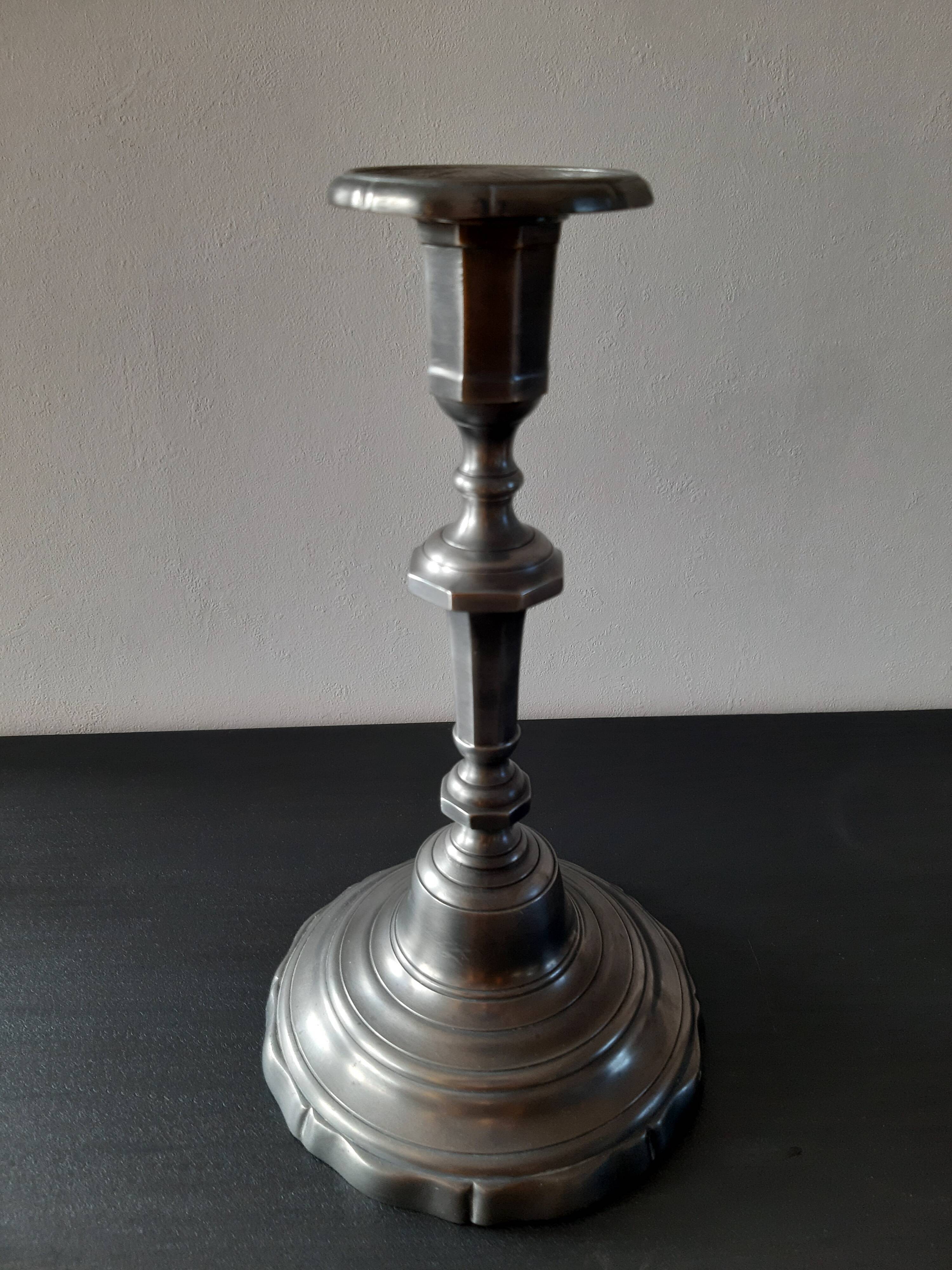 Tin candle holder