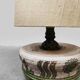 Vintage large ceramic table lamp 'Green garden'