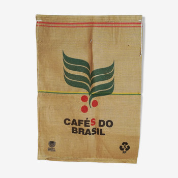 Sac à café "Do Brasil"  en toile de jute