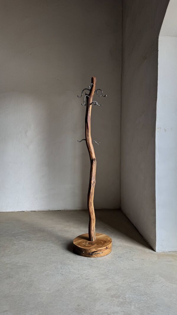 Porte-manteau sculptural - Porte-manteau en bois de chêne