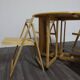 Table pliante scandinave et chaises, années 1980, ensemble de 2
