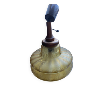 Suspension verre et teck