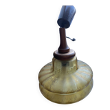 Glossy glass and teak