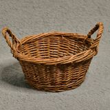 Small vintage wicker storage basket