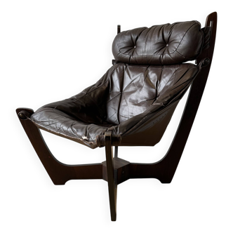Fauteuil Luna conçu par O. Knutsen des années 70.